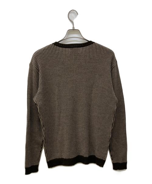GANGSTERVILLE（ギャングスタービル）GANGSTERVILLE (ギャングスタービル) Vネックニット ブラウン サイズ:Ⅿの古着・服飾アイテム