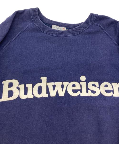 BUDWEISER（バドワイザー）BUDWEISER (バドワイザー) ラグランスウェット ネイビー サイズ:4Lの古着・服飾アイテム