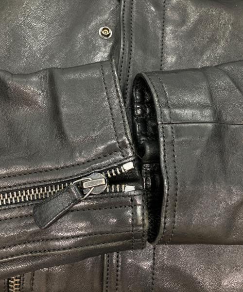 COACH（コーチ）COACH (コーチ) シープレザーダブルジャケット ブラック サイズ:Ⅿの古着・服飾アイテム