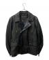COACH（コーチ）の古着「シープレザーダブルジャケット」｜ブラック
