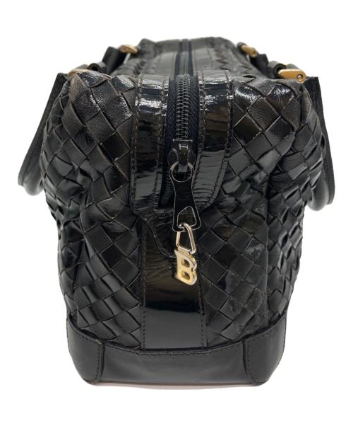 BALLY（バリー）BALLY (バリー) イントレチャートハンドバッグ ブラックの古着・服飾アイテム