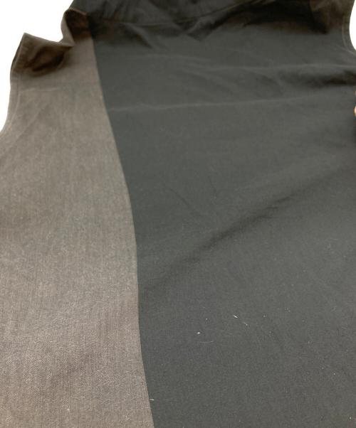 慈雨（ジウ）慈雨 (ジウ) 変形ノースリーブバルーンワンピース ブラック×グレー サイズ:40の古着・服飾アイテム
