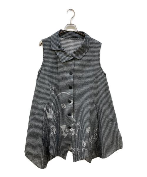 慈雨（ジウ）慈雨 (ジウ) ノースリーブワンピース グレー サイズ:40の古着・服飾アイテム