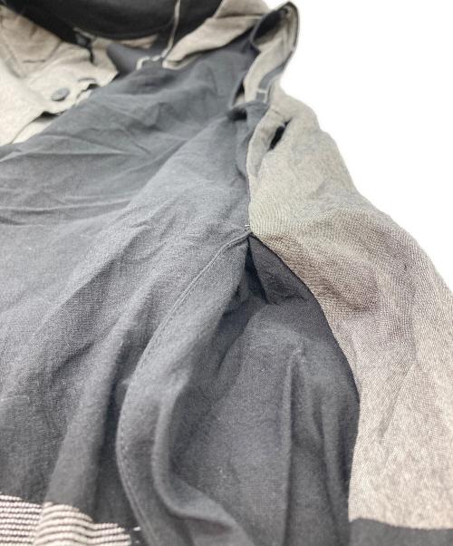 慈雨（ジウ）慈雨 (ジウ) ノースリーブバルーンワンピース ブラック×グレー サイズ:40の古着・服飾アイテム