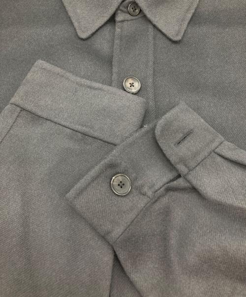 UNITED ARROWS（ユナイテッドアローズ）UNITED ARROWS (ユナイテッドアローズ) ウールブレンドシャツジャケット グレー サイズ:XL 未使用品の古着・服飾アイテム