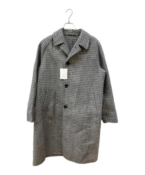 UNITED ARROWS（ユナイテッドアローズ）UNITED ARROWS (ユナイテッドアローズ) 千鳥ウールコート グレー サイズ:L 未使用品の古着・服飾アイテム