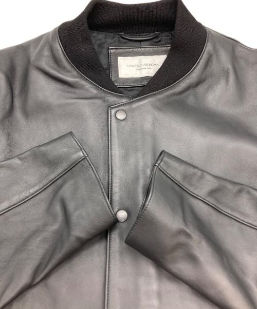 UNITED ARROWS（ユナイテッドアローズ）UNITED ARROWS (ユナイテッドアローズ) シープレザーブルゾン ブラック サイズ:Lの古着・服飾アイテム