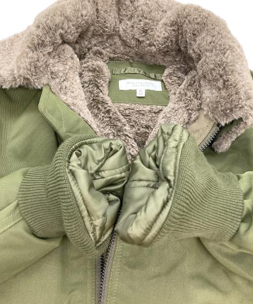 BEAUTY&YOUTH（ビューティーアンドユース）BEAUTY&YOUTH (ビューティーアンドユース) ボアカラーブルゾン グリーン サイズ:XL 未使用品の古着・服飾アイテム