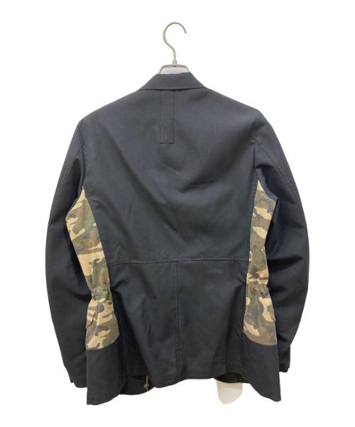 COMME des GARCONS JUNYA WATANABE MAN（コム デ ギャルソン ジュンヤ ワタナベ マン）COMME des GARCONS JUNYA WATANABE MAN (コム デ ギャルソン ジュンヤ ワタナベ マン) 切替テーラードジャケット ブラック×カーキ サイズ:Ⅿの古着・服飾アイテム