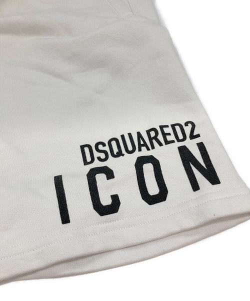 DSQUARED2（ディースクエアード）DSQUARED2 (ディースクエアード) スウェットハーフパンツ ホワイト サイズ:10Yの古着・服飾アイテム