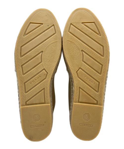 PRADA（プラダ）PRADA (プラダ) エスパドリーユ ベージュ サイズ:5の古着・服飾アイテム