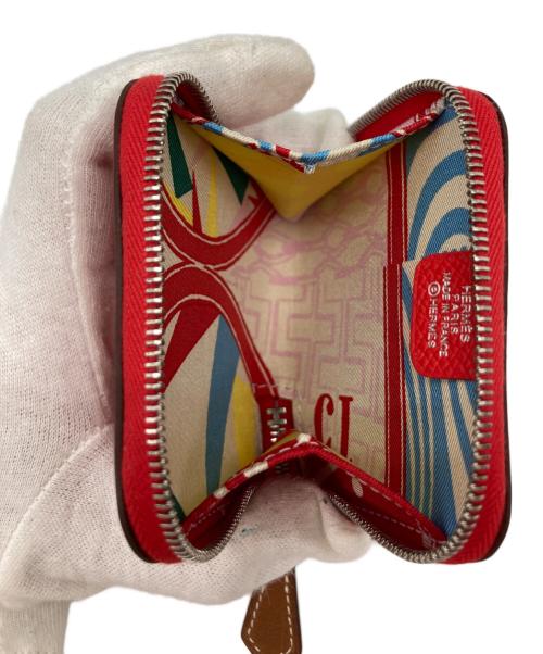 HERMES（エルメス）HERMES (エルメス) アザップ コンパクトミニ シルクイン/コインケース レッドの古着・服飾アイテム