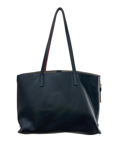 Salvatore Ferragamo（サルヴァトーレ フェラガモ）Salvatore Ferragamo (サルヴァトーレ フェラガモ) マチジップトートバッグ ブラックの古着・服飾アイテム