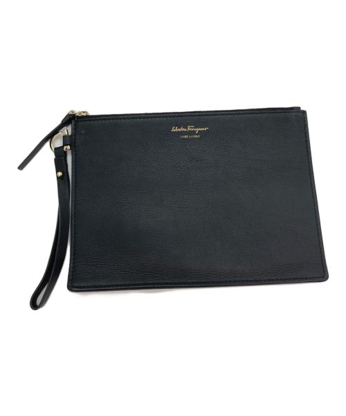 Salvatore Ferragamo（サルヴァトーレ フェラガモ）Salvatore Ferragamo (サルヴァトーレ フェラガモ) マチジップトートバッグ ブラックの古着・服飾アイテム