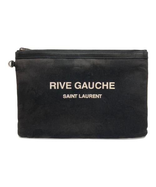 Saint Laurent Paris（サンローランパリ）Saint Laurent Paris (サンローランパリ) RIVE GAUCHE/クラッチバッグ ブラックの古着・服飾アイテム