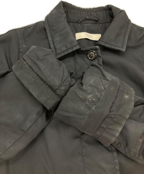 PRADA（プラダ）PRADA (プラダ) ナイロン比翼コート ブラック サイズ:40の古着・服飾アイテム
