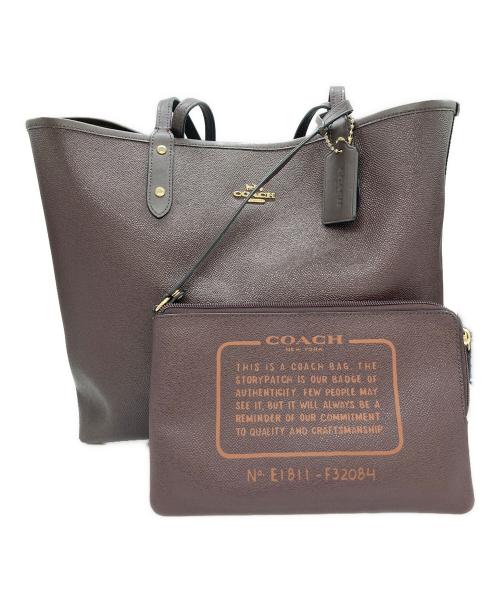 COACH（コーチ）COACH (コーチ) リバーシブルトートバッグ ブラウンの古着・服飾アイテム