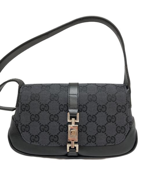 GUCCI（グッチ）GUCCI (グッチ) ジャッキーラインワンショルダーバッグ ブラックの古着・服飾アイテム