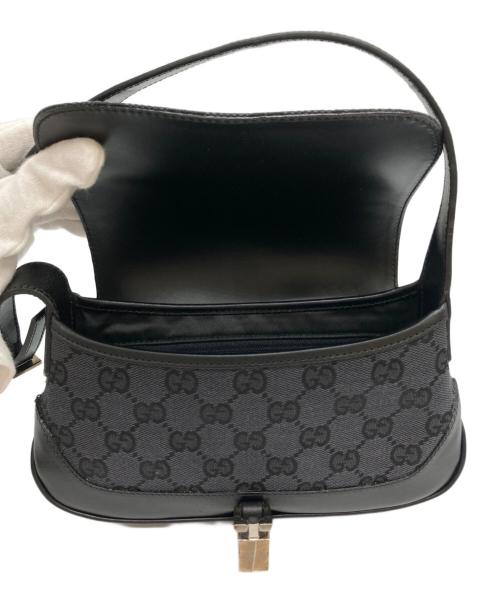 GUCCI（グッチ）GUCCI (グッチ) ジャッキーラインワンショルダーバッグ ブラックの古着・服飾アイテム