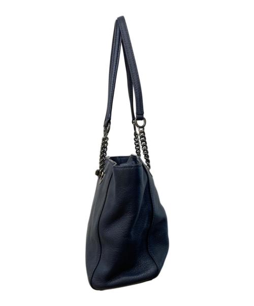 COACH（コーチ）COACH (コーチ) ターンロックレザートートバッグ ネイビーの古着・服飾アイテム