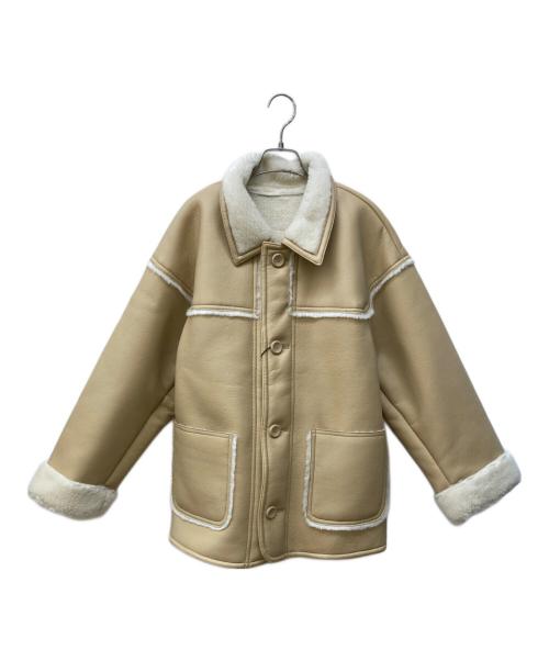 moussy（マウジー）moussy (マウジー) エコムートンジャケット ベージュ サイズ:Free 未使用品の古着・服飾アイテム