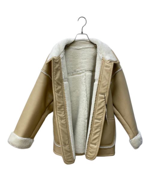 moussy（マウジー）moussy (マウジー) エコムートンジャケット ベージュ サイズ:Free 未使用品の古着・服飾アイテム