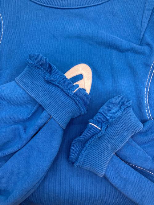 ADER error（アーダーエラー）ADER error (アーダーエラー) A-peec logo sweatshirt/スウェット ブルー サイズ:A2の古着・服飾アイテム