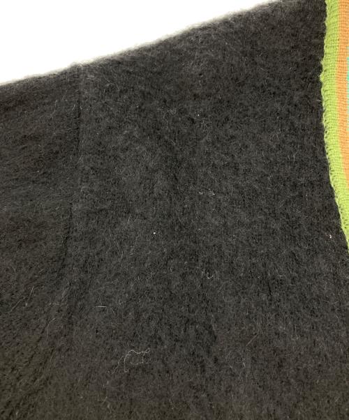 AWAKE（アウェイク）AWAKE (アウェイク) STRIPED MOHAIR SLEEVE CARDIGAN/ニットカーディガン ブラック サイズ:Ⅿの古着・服飾アイテム