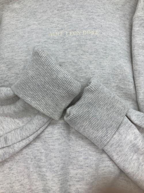 Aime Leon Dore（エメ レオン ドレ）Aime Leon Dore (エメ レオン ドレ) ロゴ刺繍パーカー ライトグレー サイズ:Ⅿの古着・服飾アイテム