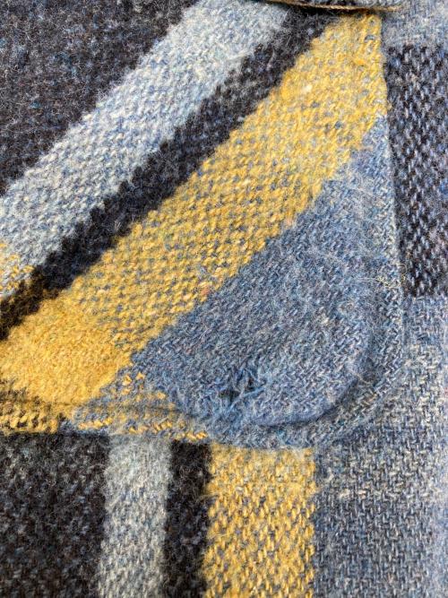 sports wear（スポーツウェア）sports wear (スポーツウェア) ブロックチェックジップジャケット ブルー サイズ:Lの古着・服飾アイテム