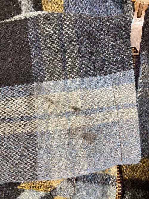 sports wear（スポーツウェア）sports wear (スポーツウェア) ブロックチェックジップジャケット ブルー サイズ:Lの古着・服飾アイテム