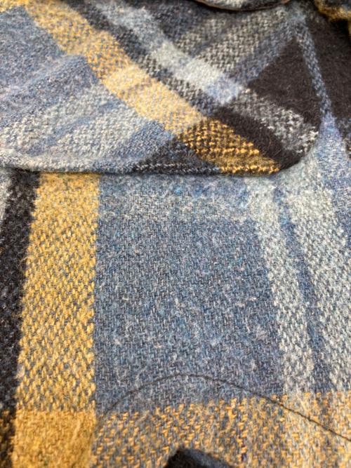 sports wear（スポーツウェア）sports wear (スポーツウェア) ブロックチェックジップジャケット ブルー サイズ:Lの古着・服飾アイテム