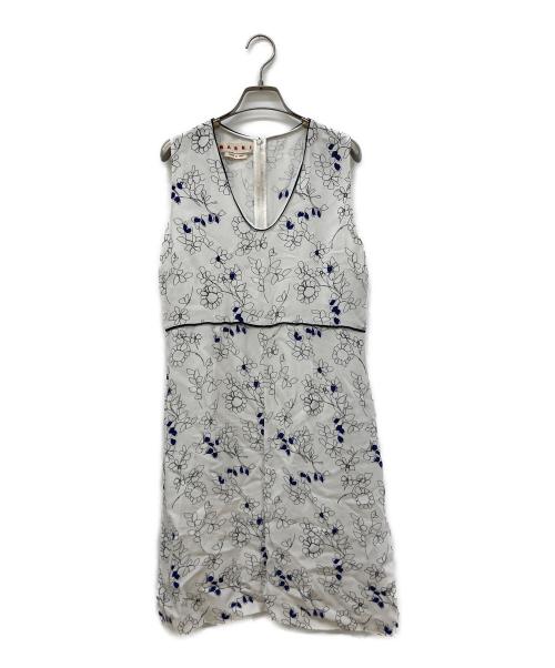 MARNI（マルニ）MARNI (マルニ) ノースリーブワンピース ホワイト サイズ:44の古着・服飾アイテム