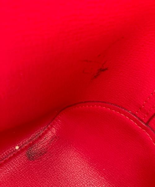 LONGCHAMP（ロンシャン）LONGCHAMP (ロンシャン) リバーシブルレザートートバッグ ベージュ×レッドの古着・服飾アイテム