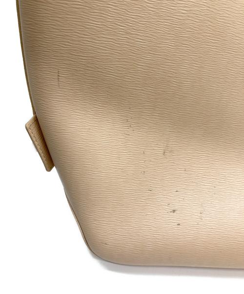 LONGCHAMP（ロンシャン）LONGCHAMP (ロンシャン) リバーシブルレザートートバッグ ベージュ×レッドの古着・服飾アイテム