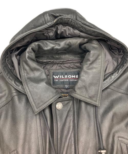 wilsons（ウィルソンズ）wilsons (ウィルソンズ) レザージャケット ブラック サイズ:Lの古着・服飾アイテム