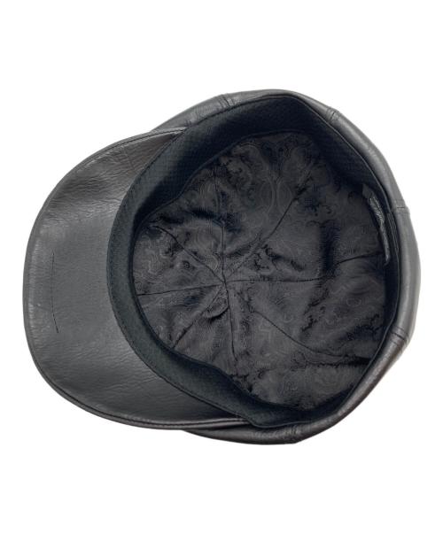 CALEE（キャリー）CALEE (キャリー) レザーキャスケット ブラック サイズ:Sの古着・服飾アイテム