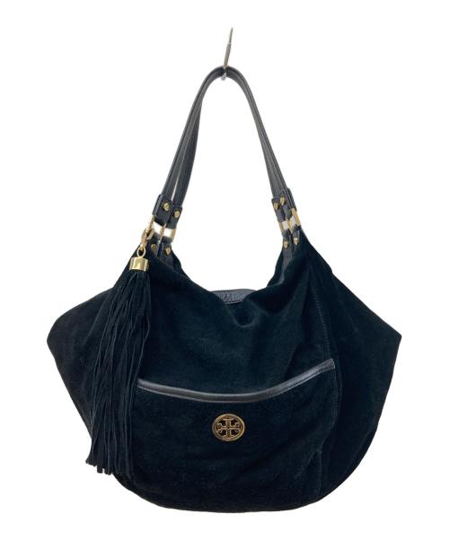 TORY BURCH（トリーバーチ）TORY BURCH (トリーバーチ) スウェードトートバッグ ブラックの古着・服飾アイテム