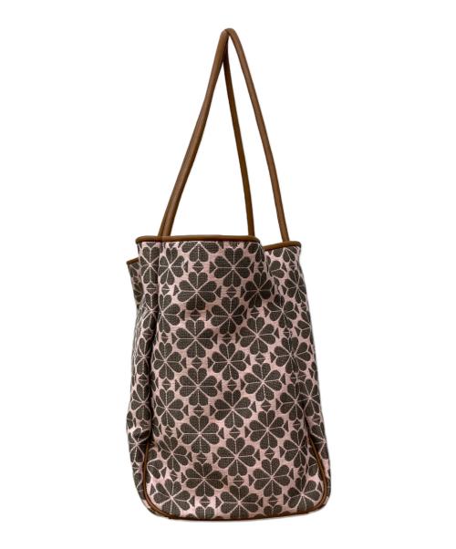 Kate Spade（ケイトスペード）Kate Spade (ケイトスペード) スペードフラワージャカードストライプエブリシングラージトート/トートバッグ ピンクの古着・服飾アイテム