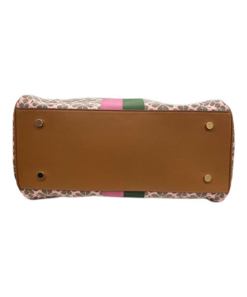 Kate Spade（ケイトスペード）Kate Spade (ケイトスペード) スペードフラワージャカードストライプエブリシングラージトート/トートバッグ ピンクの古着・服飾アイテム