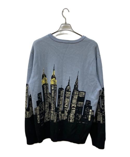 HUF（ハフ）HUF (ハフ) SKYLINE CREW SWEATER ブルー サイズ:XLの古着・服飾アイテム