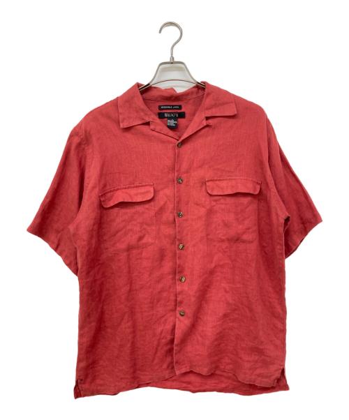 BRUNO（ブルーノ）BRUNO (ブルーノ) オープンカラーシャツ レッド サイズ:Ｌの古着・服飾アイテム