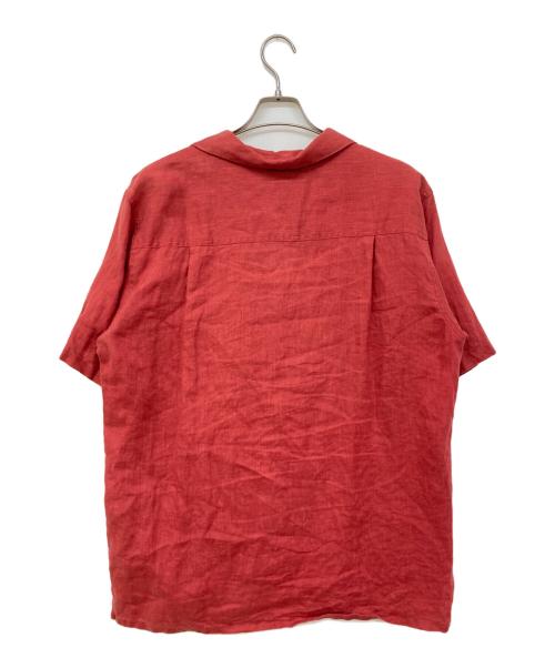 BRUNO（ブルーノ）BRUNO (ブルーノ) オープンカラーシャツ レッド サイズ:Ｌの古着・服飾アイテム
