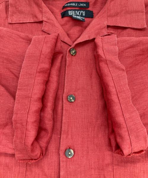 BRUNO（ブルーノ）BRUNO (ブルーノ) オープンカラーシャツ レッド サイズ:Ｌの古着・服飾アイテム
