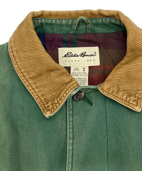 Eddie Bauer（エディーバウアー）Eddie Bauer (エディーバウアー) カバーオール グリーン×ブラウン サイズ:Ⅿの古着・服飾アイテム
