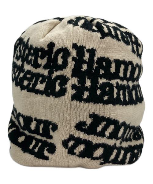 Hysteric Glamour（ヒステリックグラマー）Hysteric Glamour (ヒステリックグラマー) ロゴビーニー アイボリー×ブラックの古着・服飾アイテム