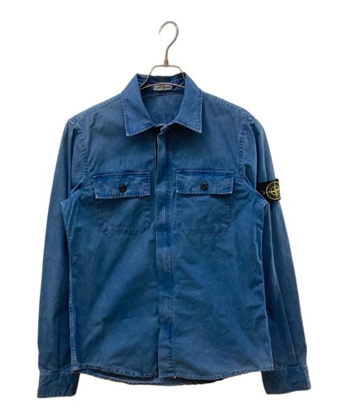 STONE ISLAND（ストーンアイランド）STONE ISLAND (ストーンアイランド) ジップシャツジャケット ブルー サイズ:Sの古着・服飾アイテム