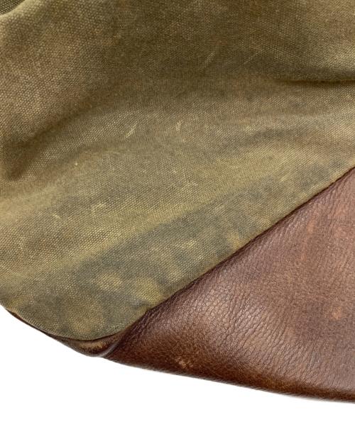 BILLYKIRK（ビリーカーク）BILLYKIRK (ビリーカーク) レザー切替メッセンジャーバッグ ブラウン×カーキの古着・服飾アイテム