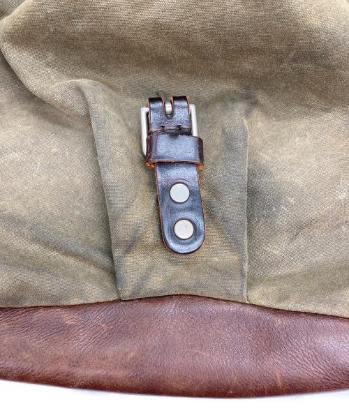 BILLYKIRK（ビリーカーク）BILLYKIRK (ビリーカーク) レザー切替メッセンジャーバッグ ブラウン×カーキの古着・服飾アイテム