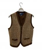 POLO RALPH LAURENポロ・ラルフローレン）の古着「リネンカシミヤニットベスト」｜ブラウン
